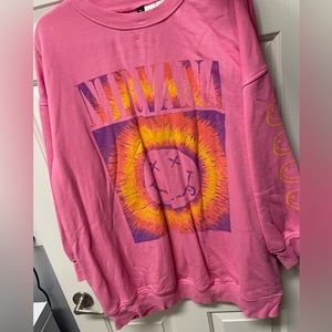 H&M divided Nirvana tunic sweatshirt